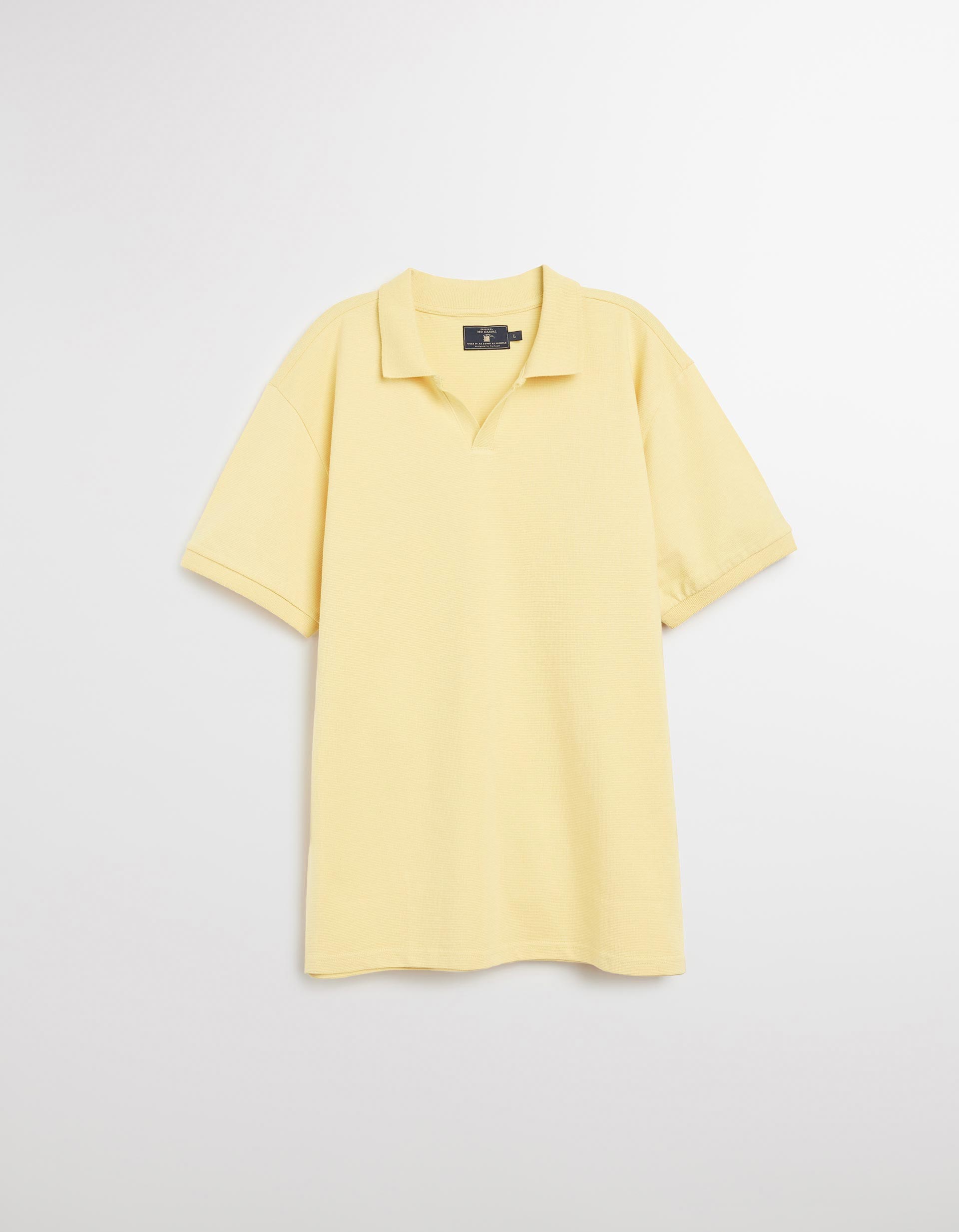 Polo Waffle, Homem, Amarelo Claro