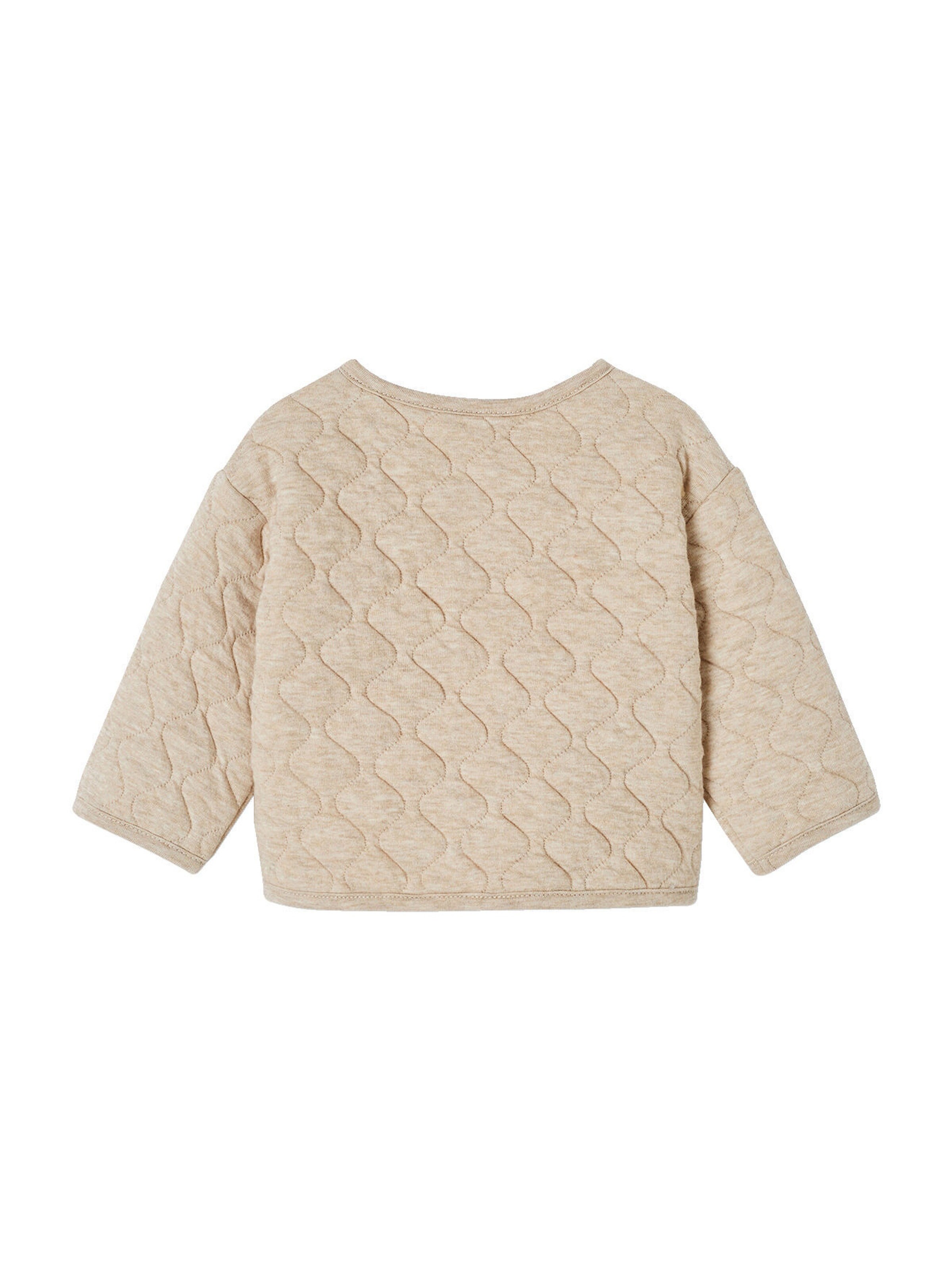 Vertbaudet Baby Wickeljacke mit Recycling-Polyester beige meliert