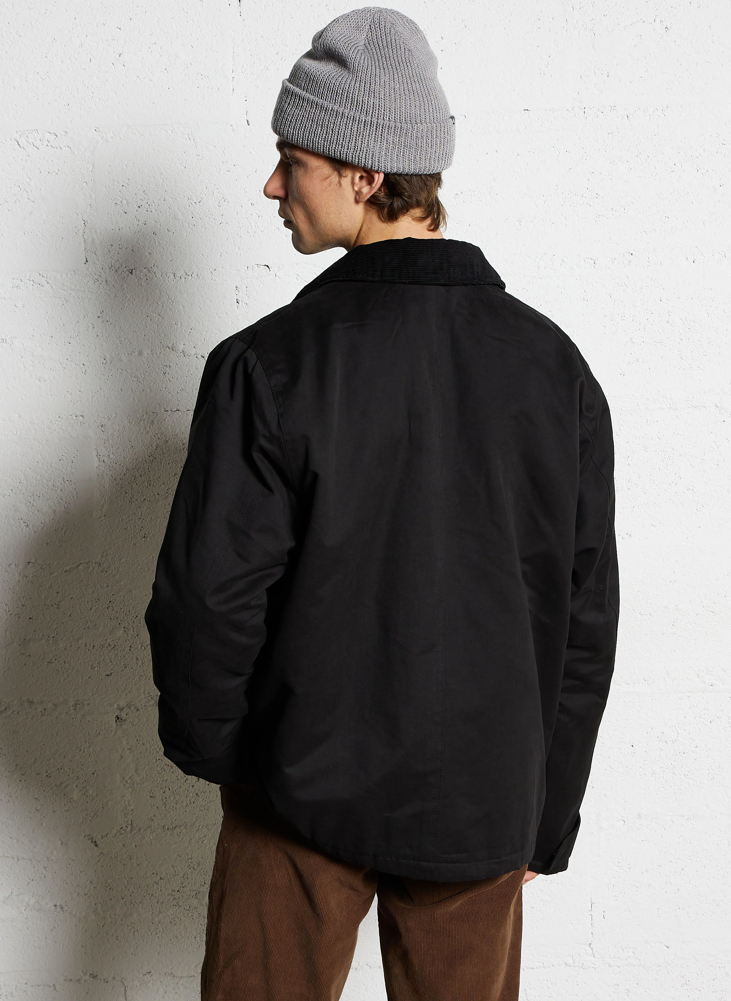 MONTANA - Veste droite en coton mélangé | Noir
