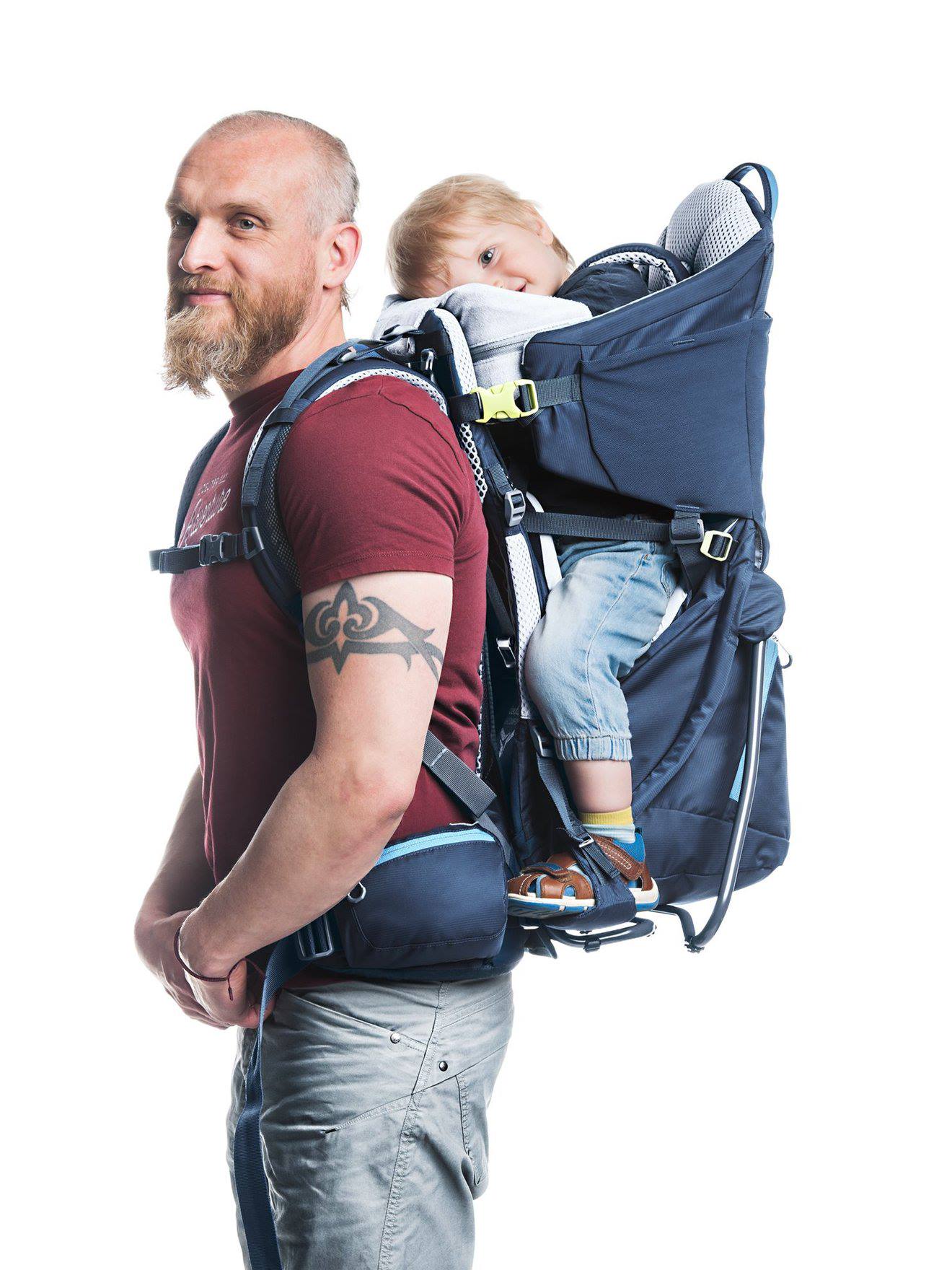 Porta-bebê DEUTER Kid Comfort com proteção solar verde
