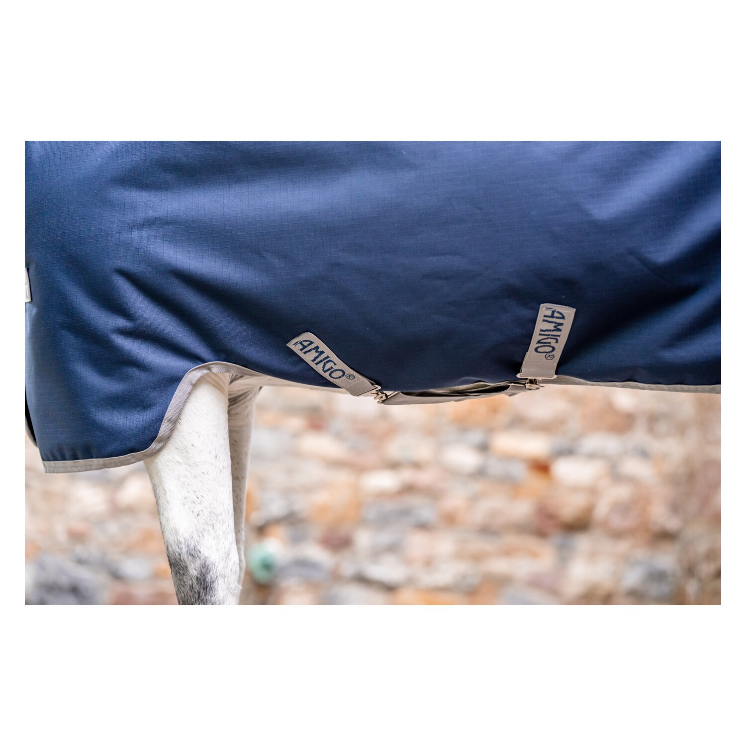 HORSEWARE Weidedecke AMIGO Ripstop 900 Fleece Lining, 50 g - navy/titanium grey