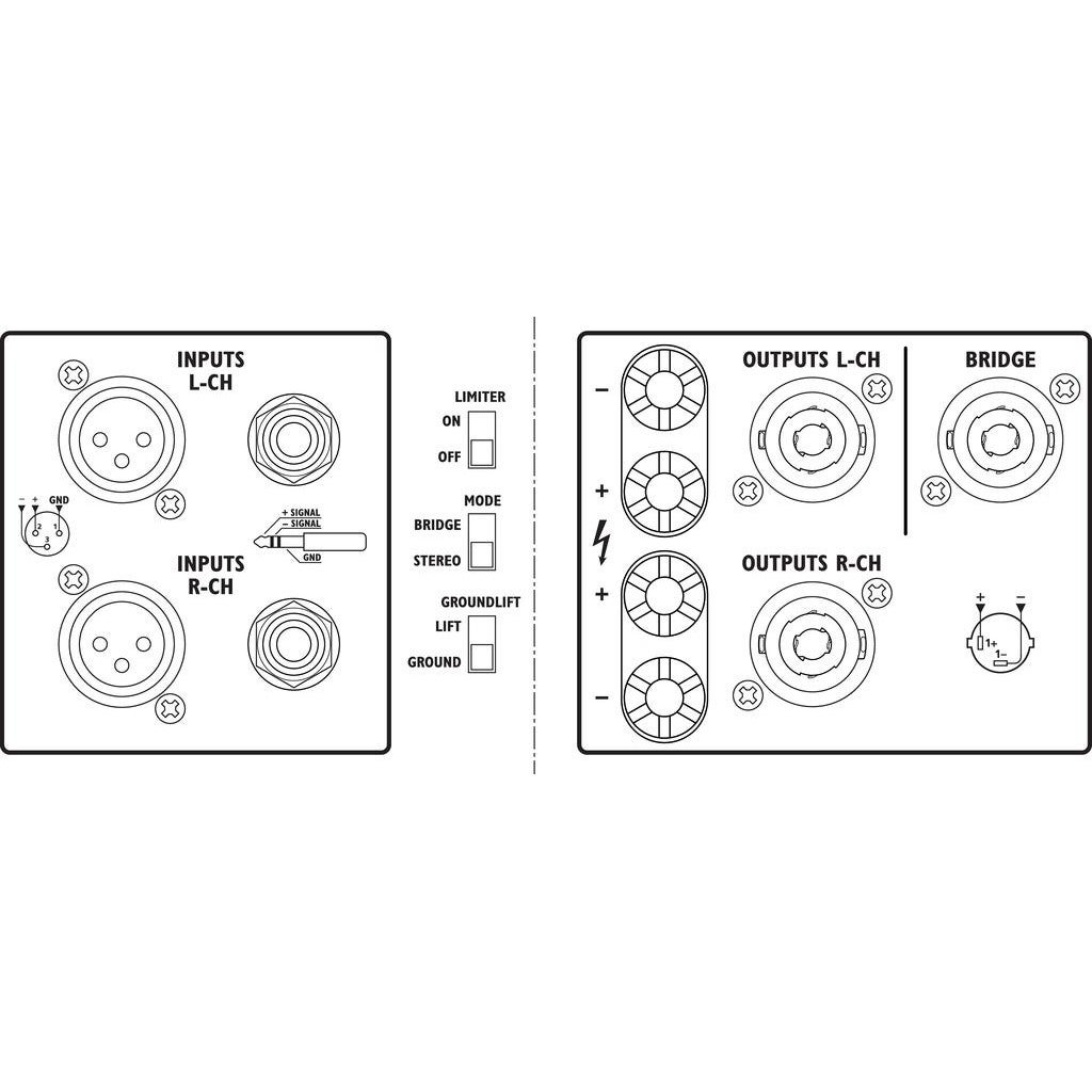 IMG Stageline STA-225 stereo PA-versterker, 1000 watt