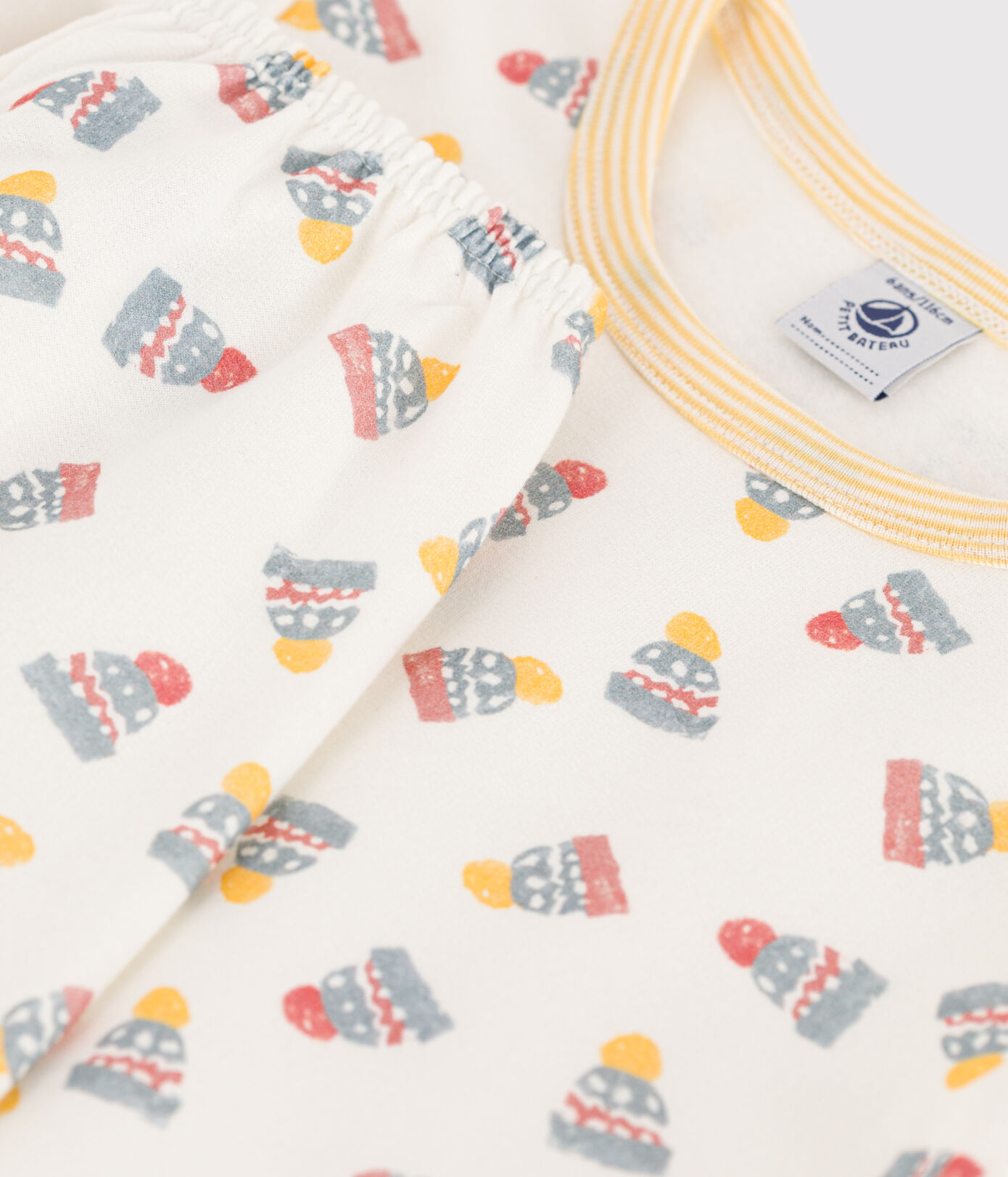 Pyjama bonnet petite fille/petit garçon en molleton