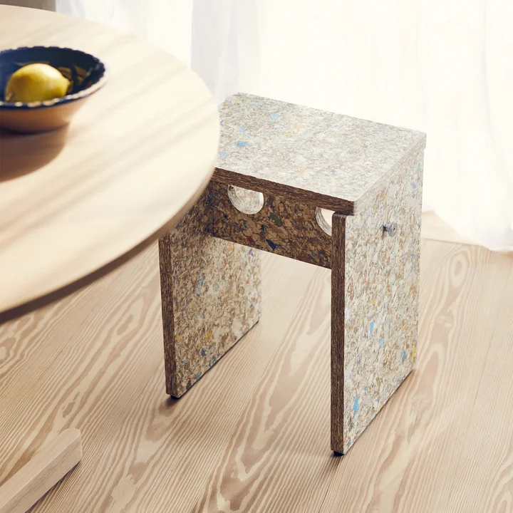 Form & Refine - Remake Hocker, H 45,5 cm, grau