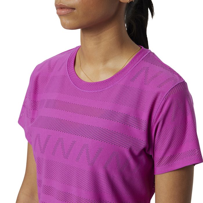 Q Speed Jacquard Short Sleeve Women løbe-T-shirt