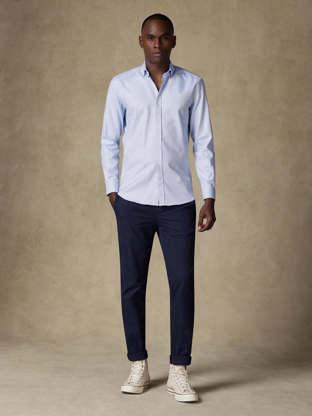 Chemise Caleb en twill bleu