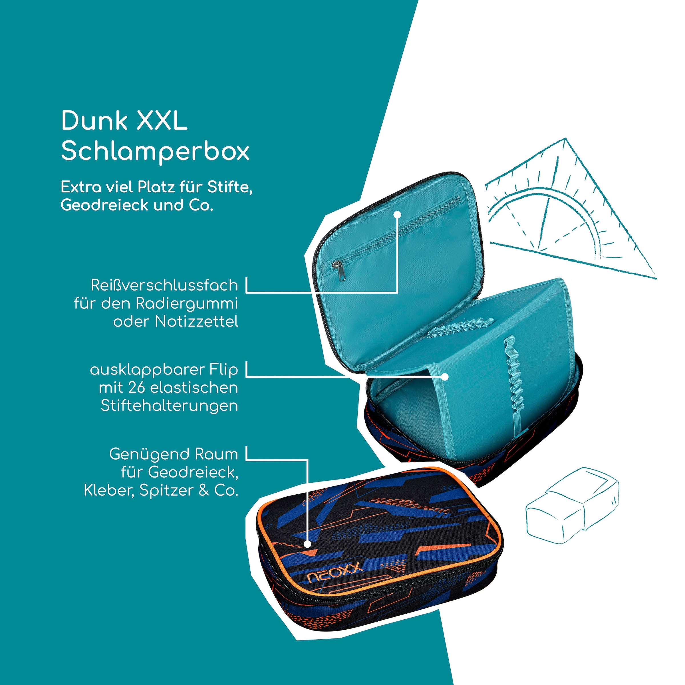 neoxx Schreibgeräteetui »Schlamperbox, Dunk, Streetlight« teilweise aus recyceltem Material