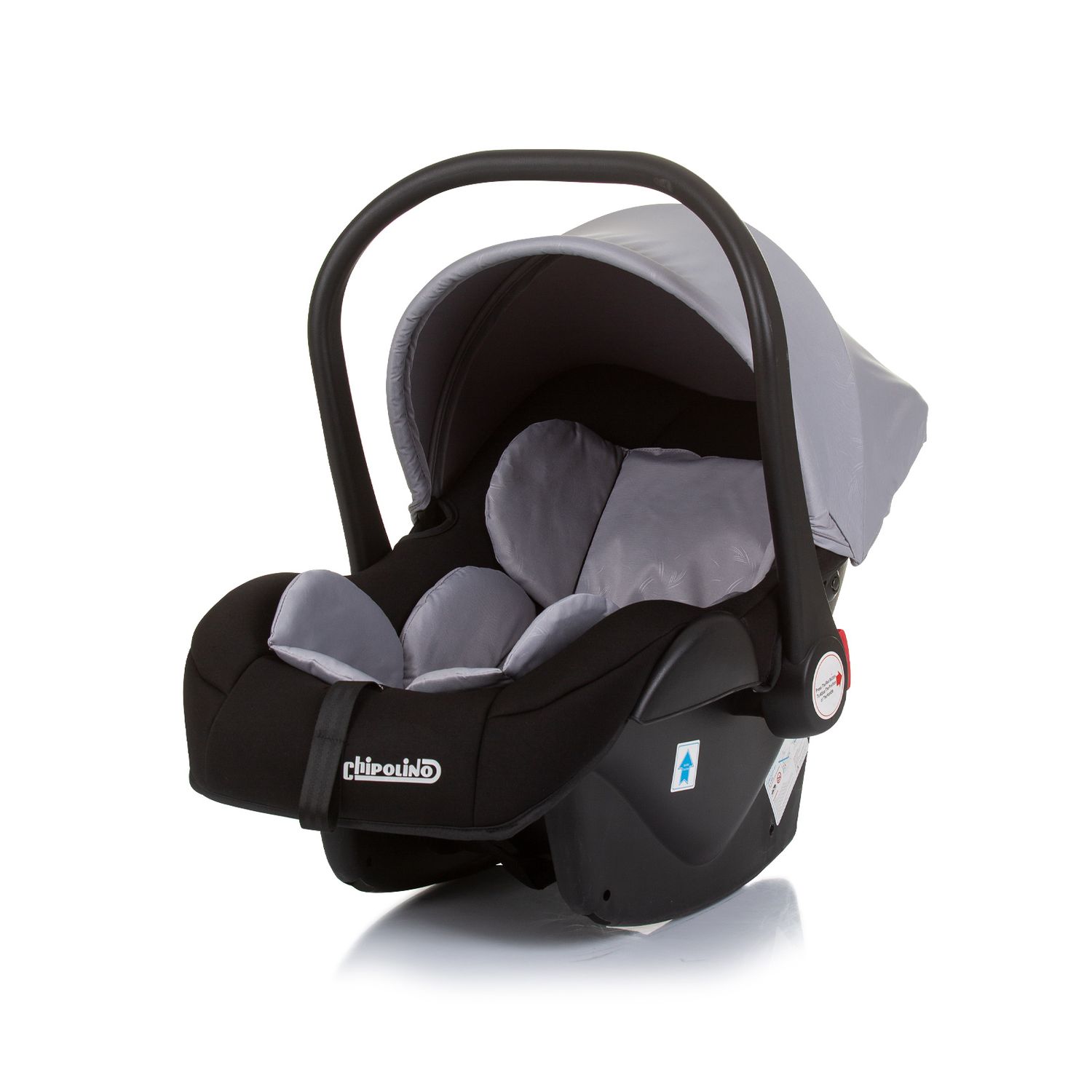 Chipolino Babyschale Amore i-Size Gruppe 0+ (0 - 13 kg) Kissen Griff verstellbar grau