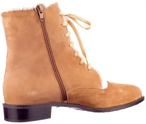 11738 LILIAN BEIGE - maat 43.5 veterboot beige - maat 43.5 Calandschoen