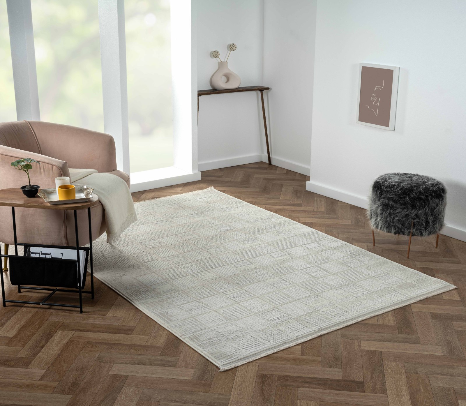 Kurzflorteppich MY HOUSE - beige - 160x230 cm