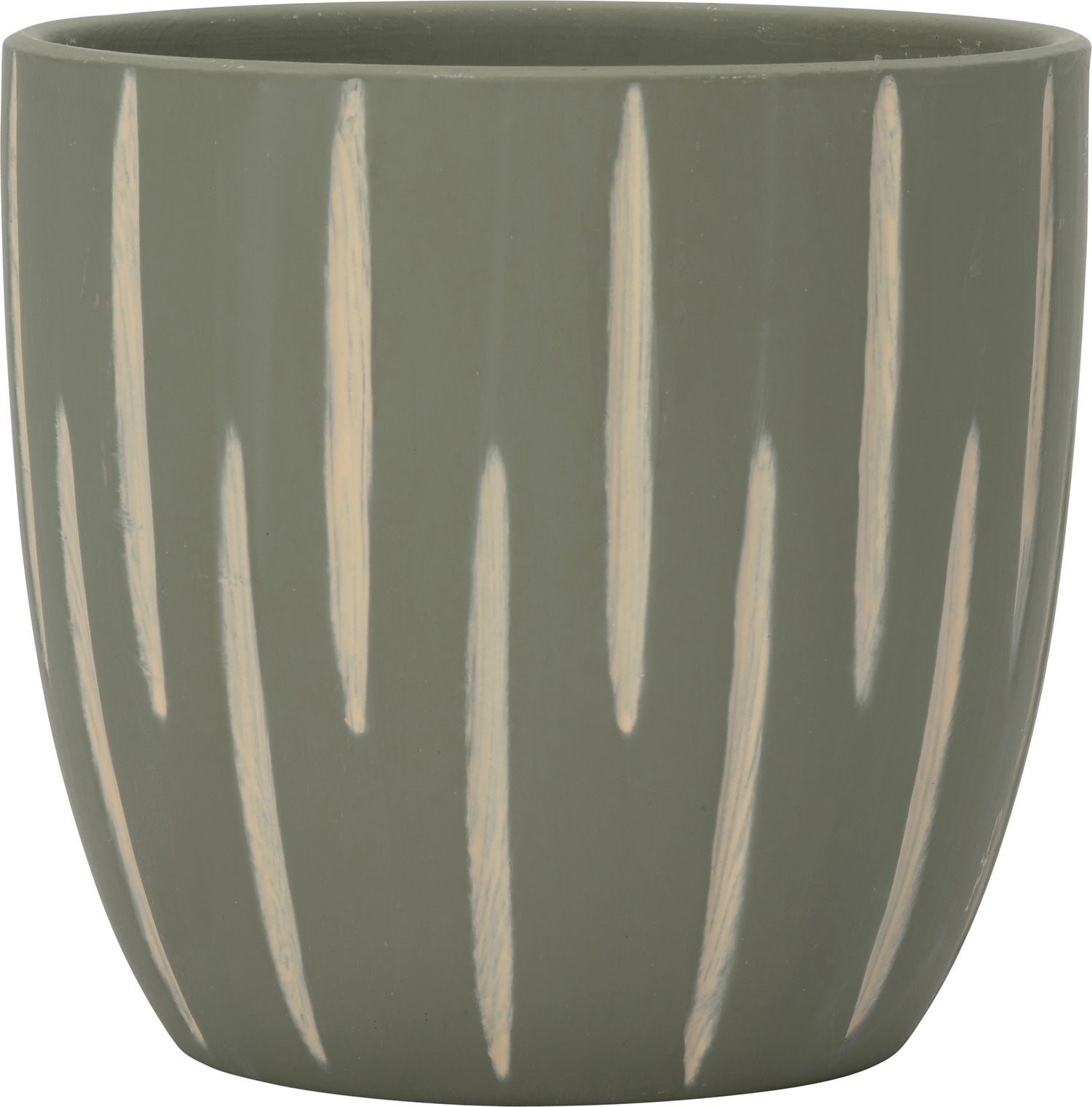 Intratuin pot Brent groen / crème D 13,5 x H 12,5 cm