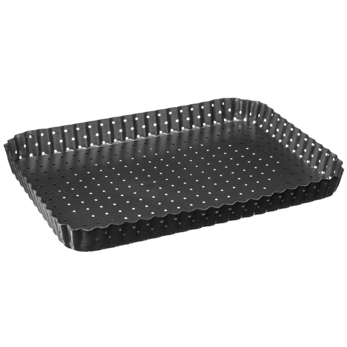 PLAT RECTANGLE FOND AMOVIBLE METAL 31X21CM