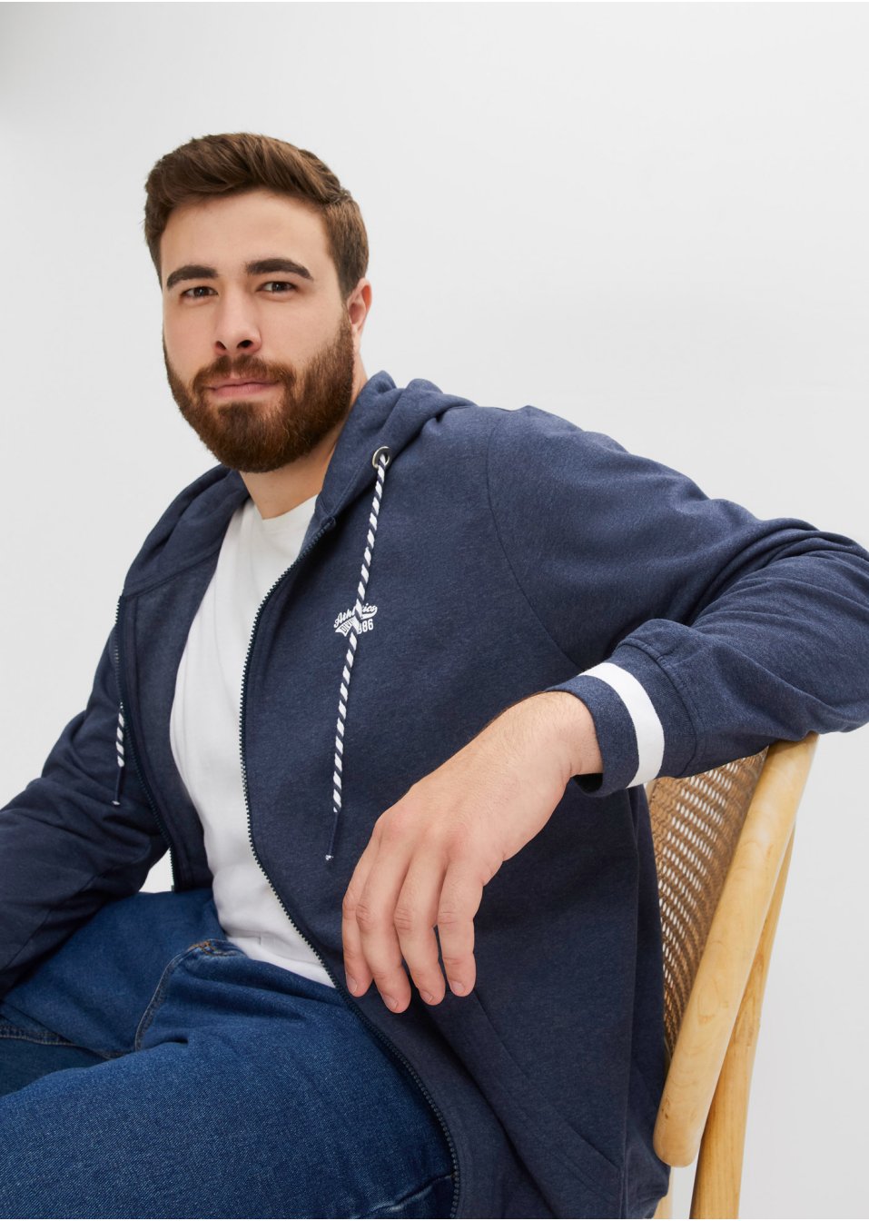 Gilet sweat à capuche coupe confort