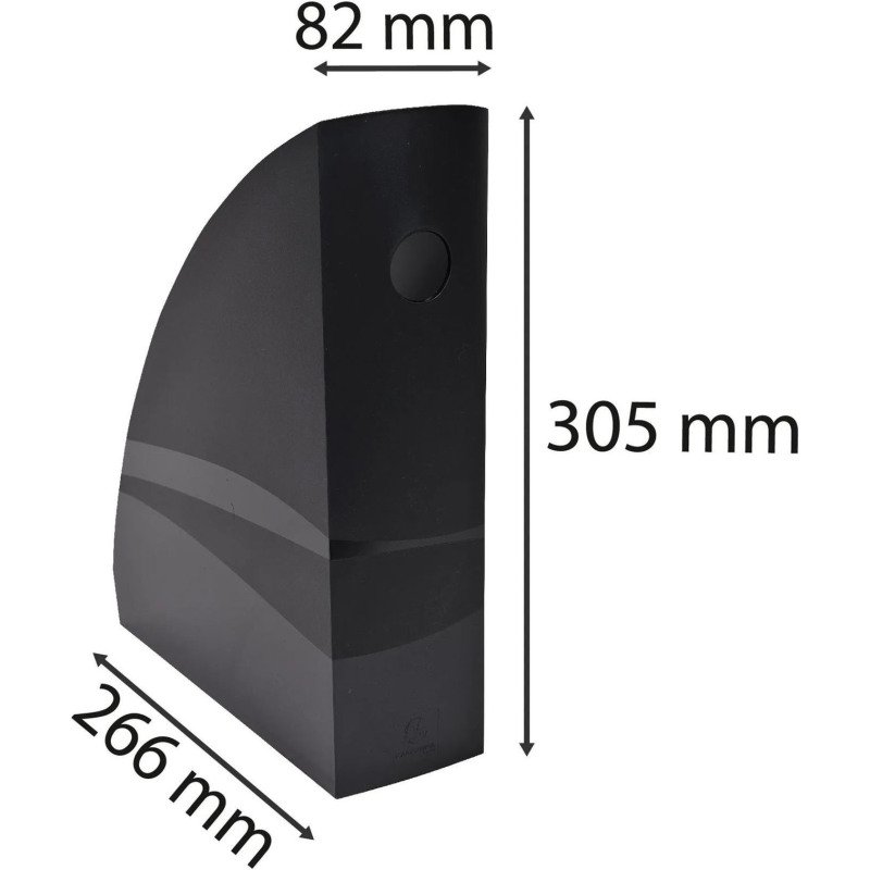 Porte-revues Exacompta Mag-Cube ECOBlack dos 8,2 cm couleur noir