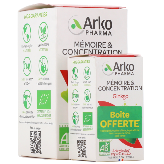 Arkogélules Ginkgo Bio