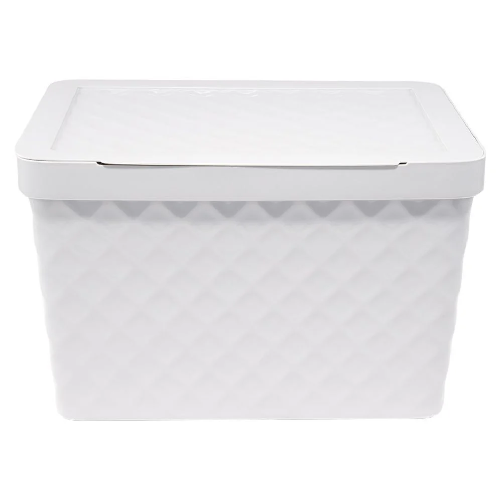 Boîte rangement en plastique design relief 17,5L