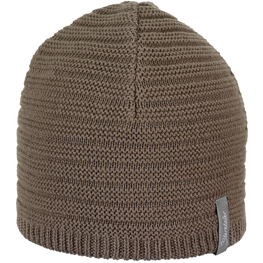 Sterntaler Strickmütze Rippe braun