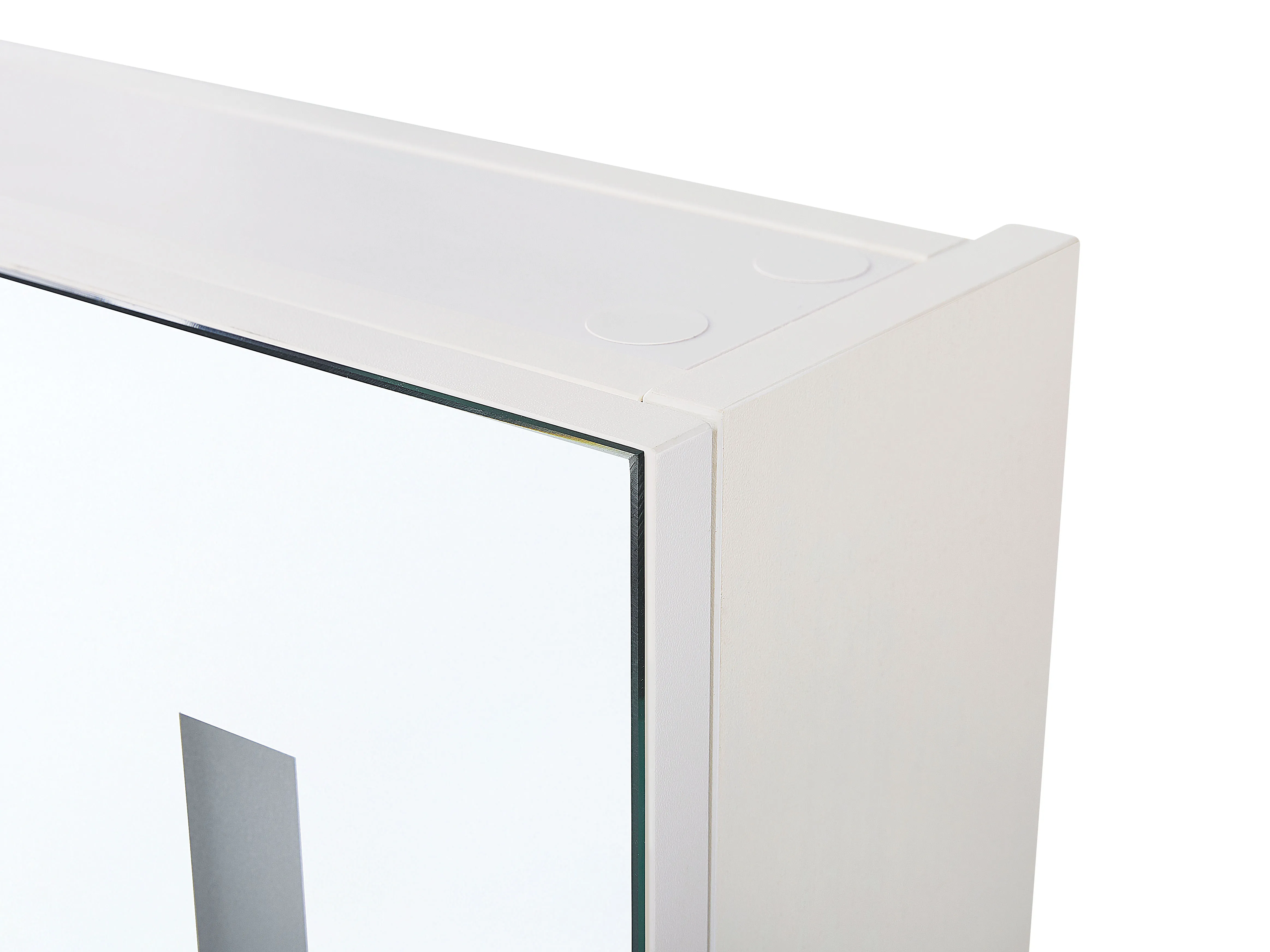 Badkamer wandkast met spiegel LED CHABUNCO 60 cm 60 cm Wit
