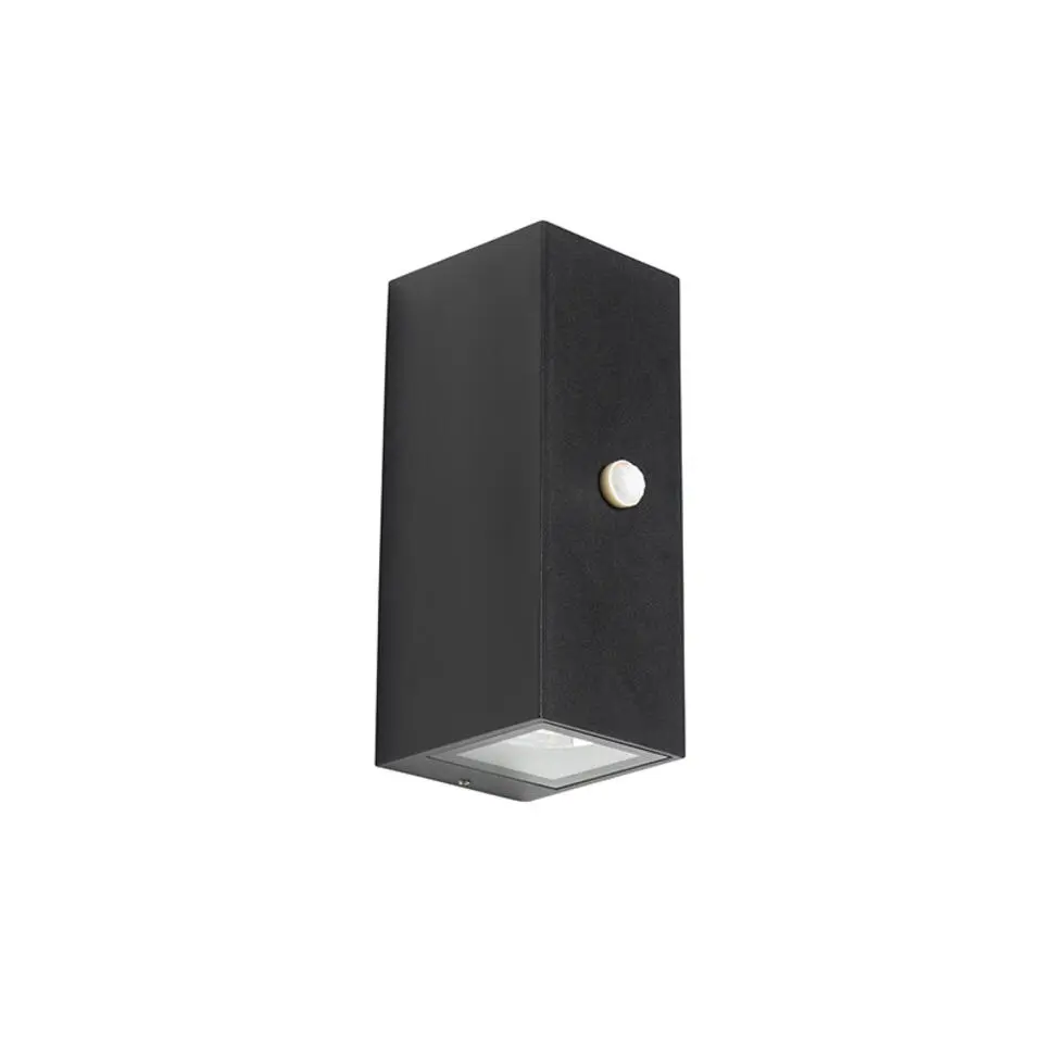 Qazqa buitenlampen met sensor baleno zwart gu10