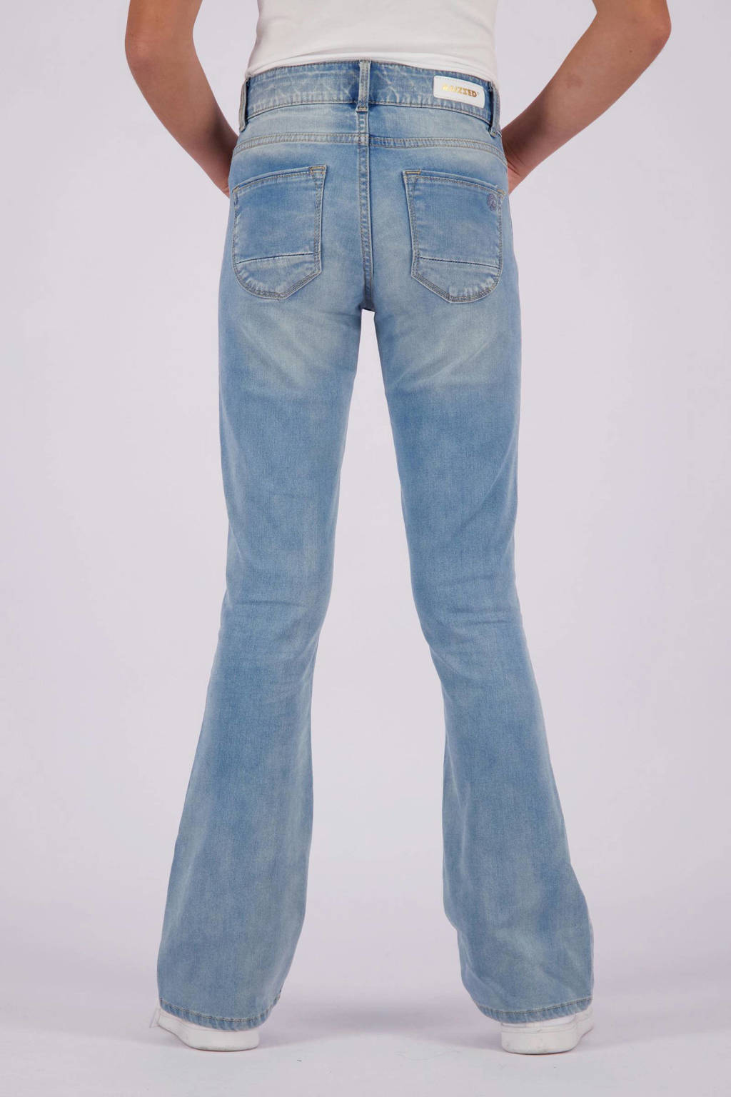 Raizzed flared jeans Melbourne Crafted met slijtage light blue stone