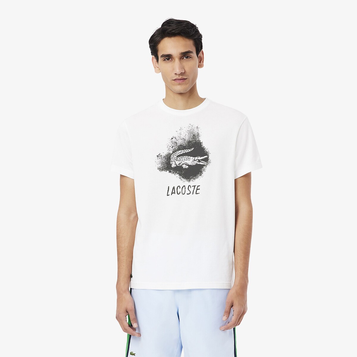 LACOSTE<br>T-shirt Sport Ultra Dry com impressão crocodilo