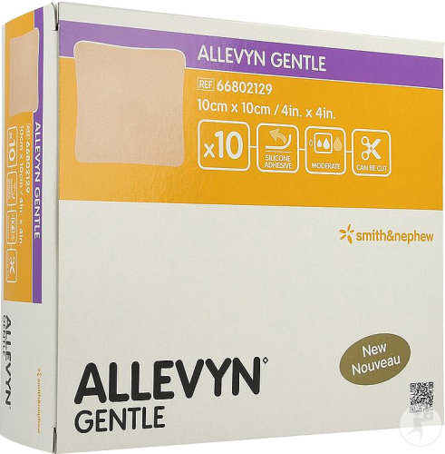 Allevyn Gentle Foam Pansement 10x10cm 10 Pièces (66802129)