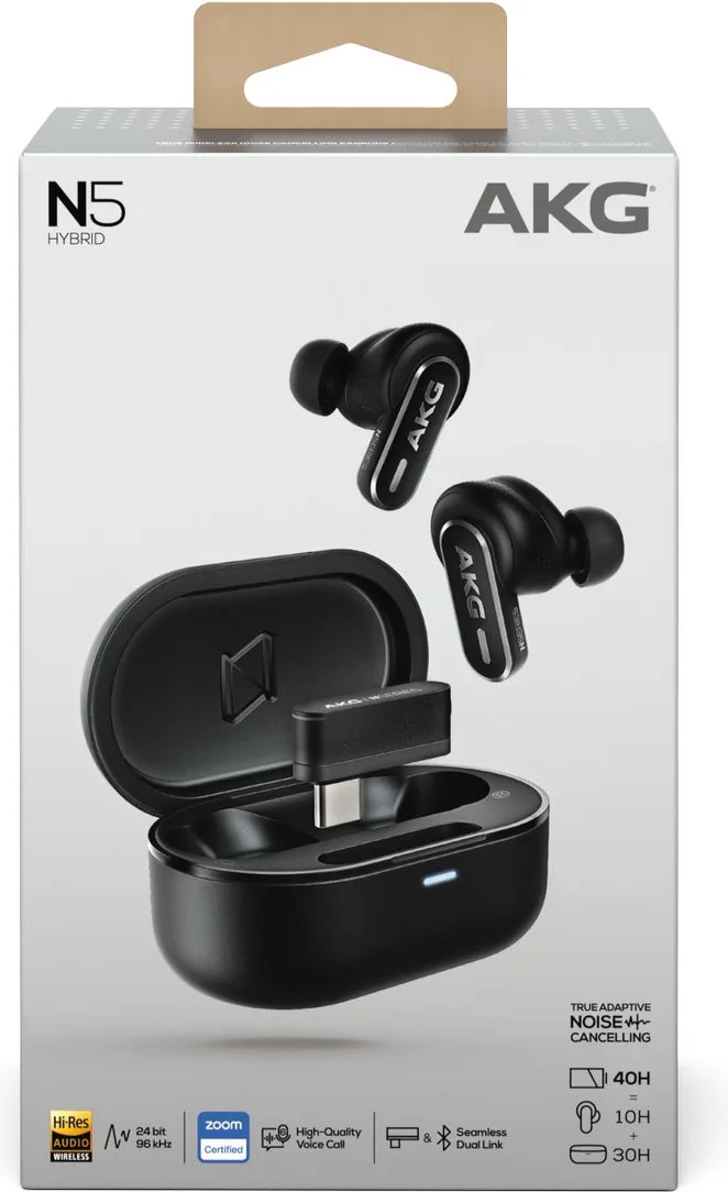 AKG N5 Hybrid Noir Écouteurs True Wireless