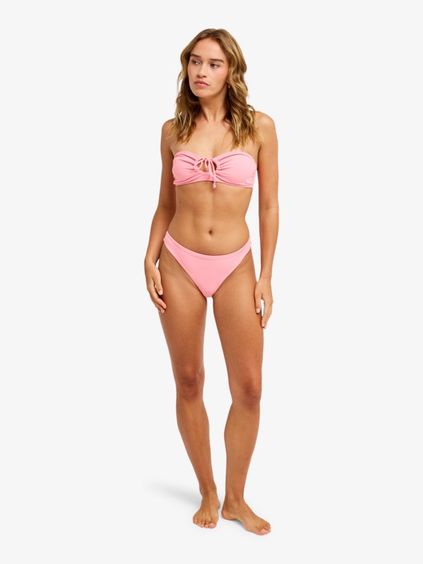 Solid Essentials Tanga Bas de bikini échancré Rose Femme