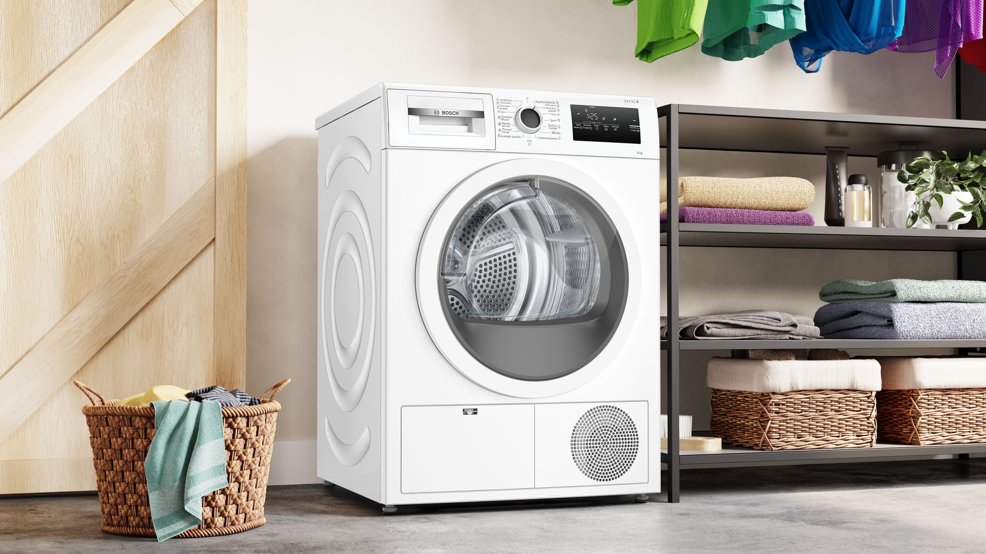 Secadora com bomba de calor Série 4, 8 kg, WTR85V92ES
