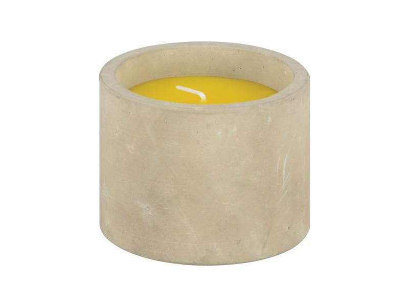 Esschert Design Gartenkerze Citronella im Betontopf Outdoorkerze Citronella Mückenkerze im Betontopf