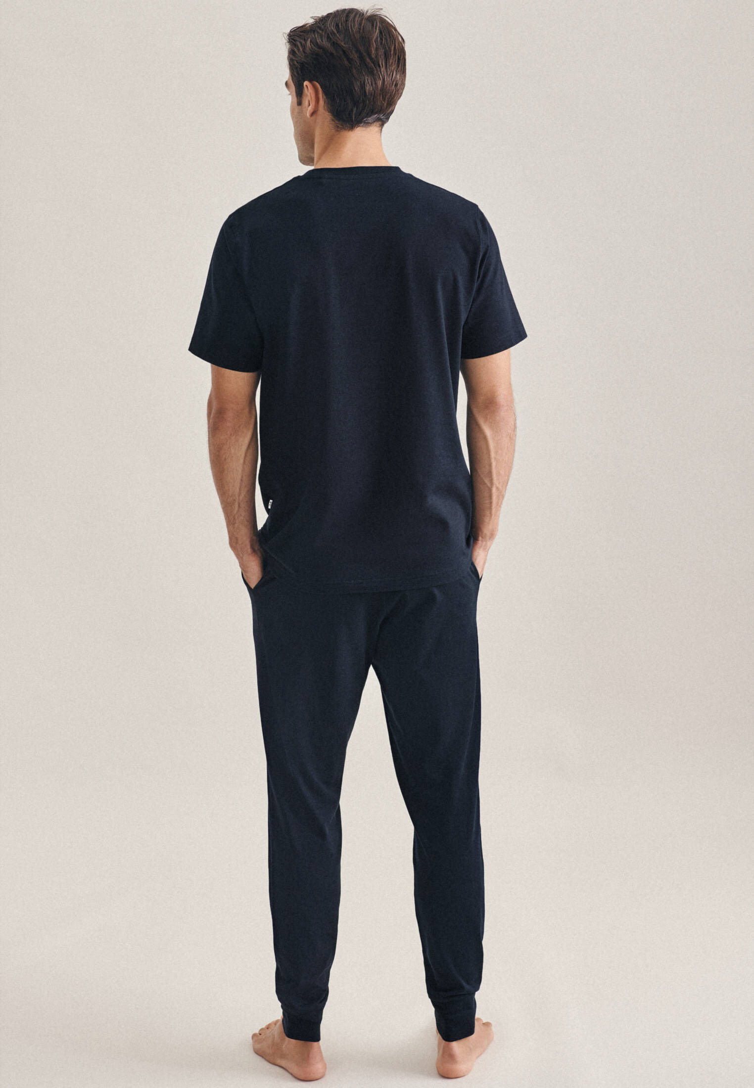 Seidensticker| Herren Pyjama Schwarze Rose