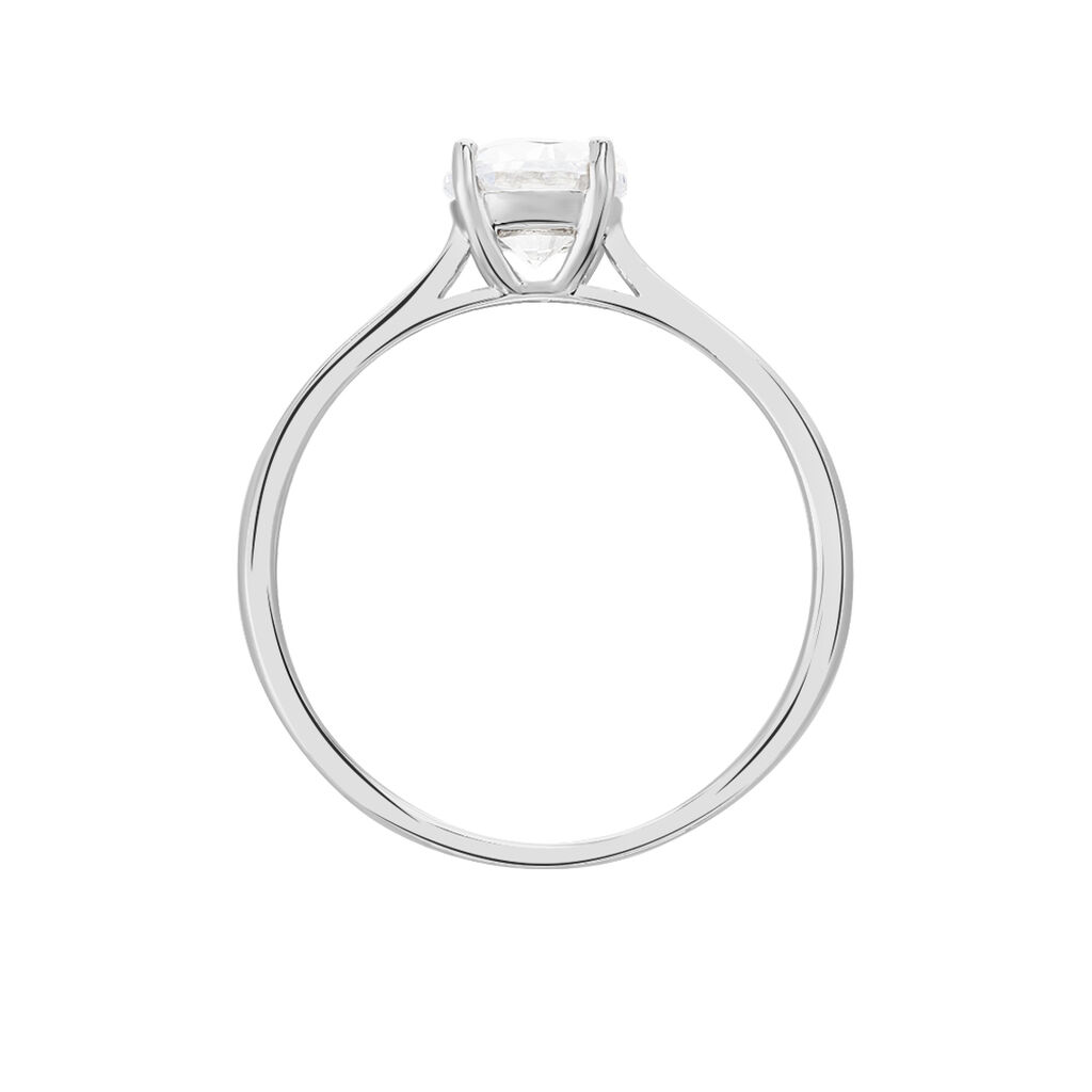 Bague Solitaire Elyana Argent Blanc Oxyde De Zirconium