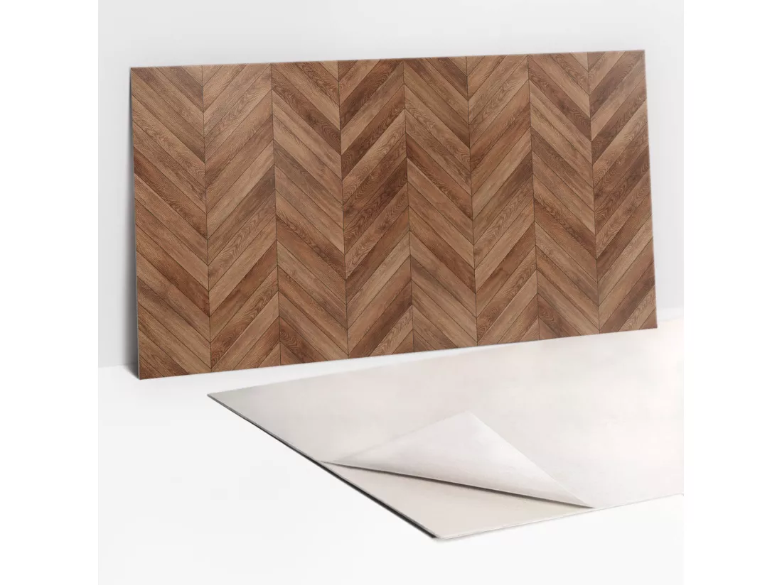 Panneaux muraux autocollants en vinyle imperméable - Planches de bois 100 x 50 cm