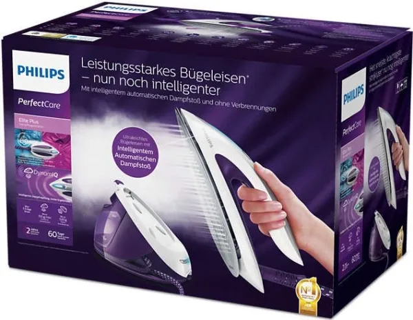 Philips PerfectCare Elite Plus GC9660 - Dampstrygejern med automatisk afbrydelse - såleplade: T-ionicGlide - 2700 W