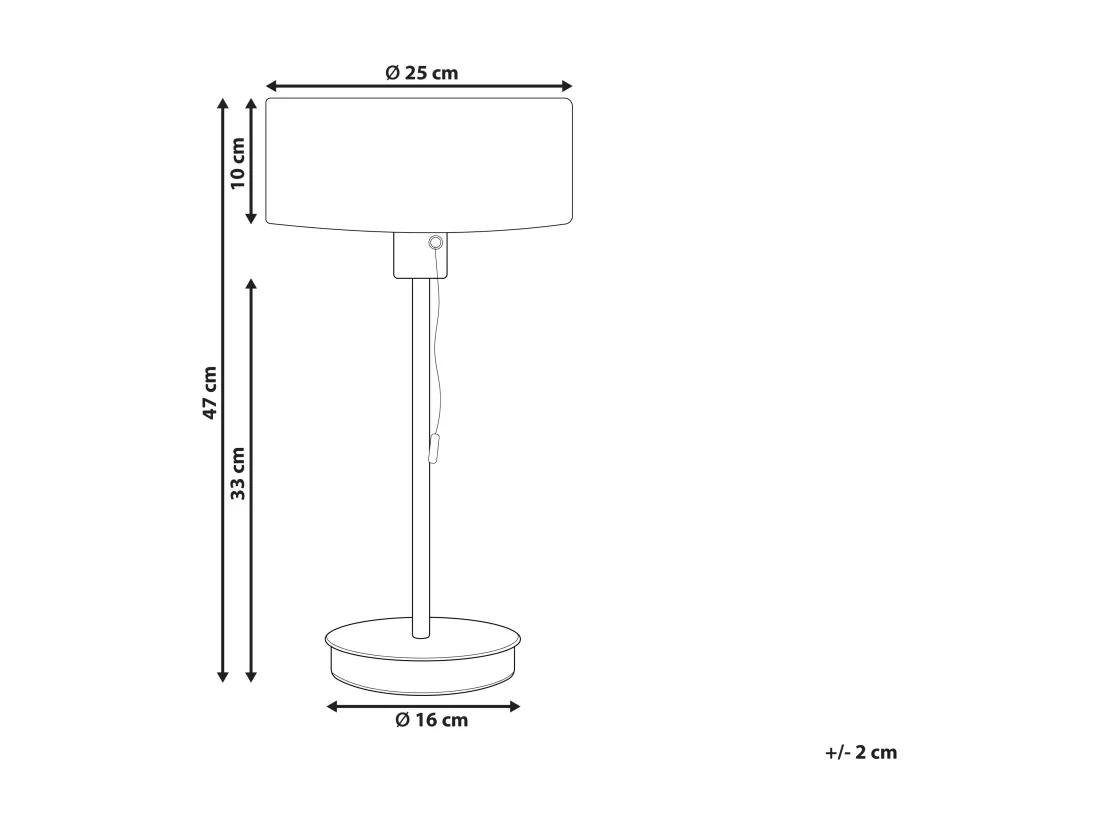 Lampe à poser ARIPO avec port USB Métal Noir