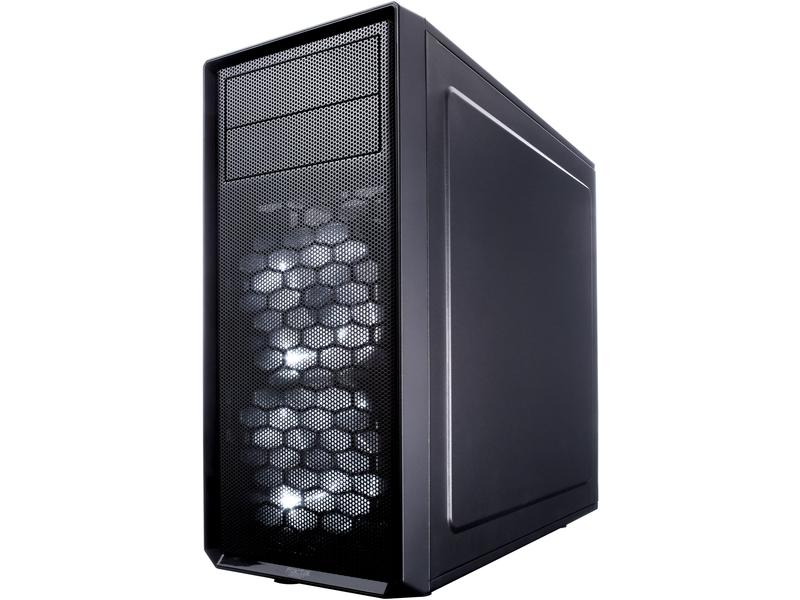 Fractal Design PC-Gehäuse Focus G Schwarz Leises Mid-Tower Gehäuse für ATX Mainboards mit grossem Sichtfenster