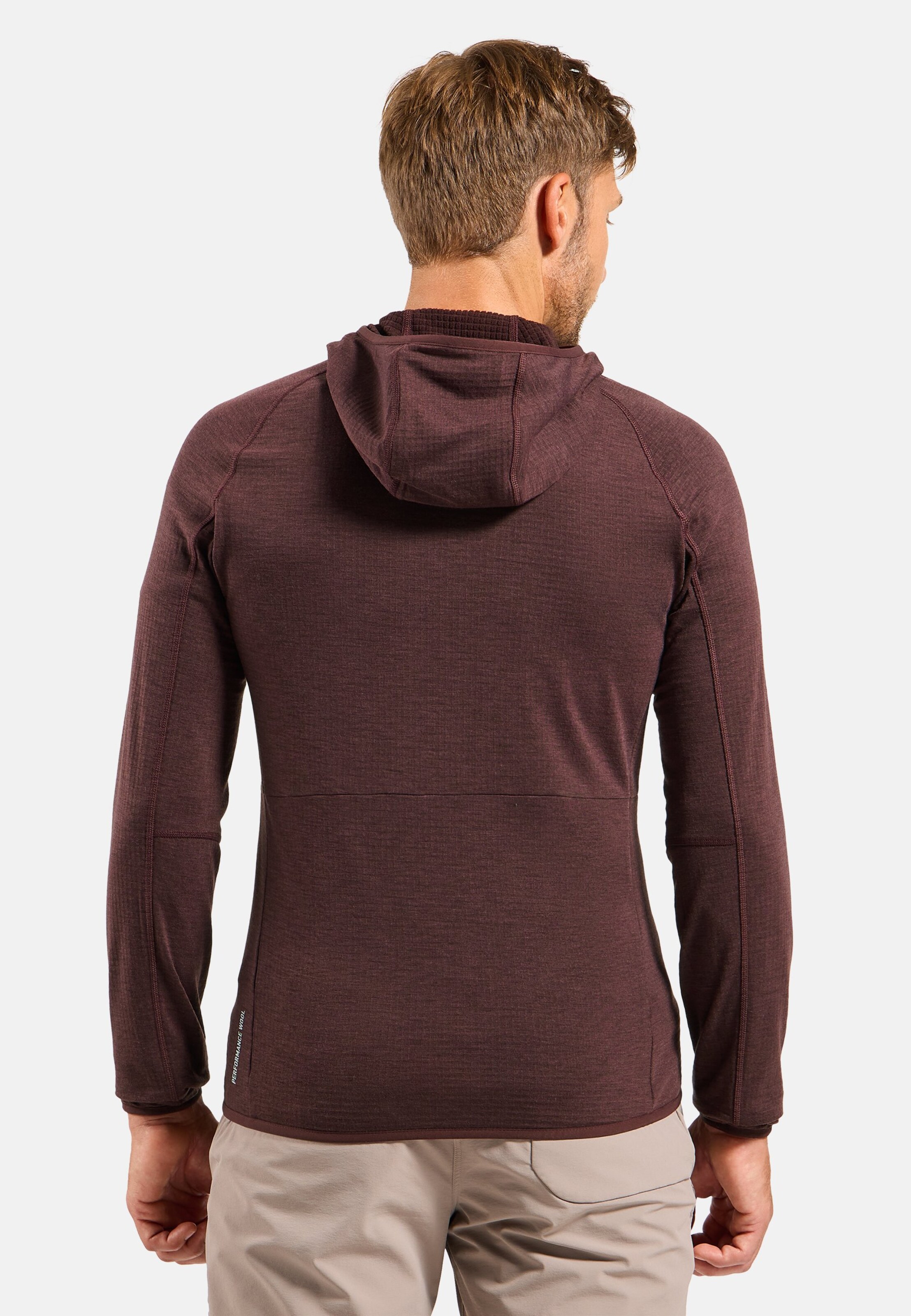 Ascent Mid Layer mit Kapuze und Reissverschluss in fudge