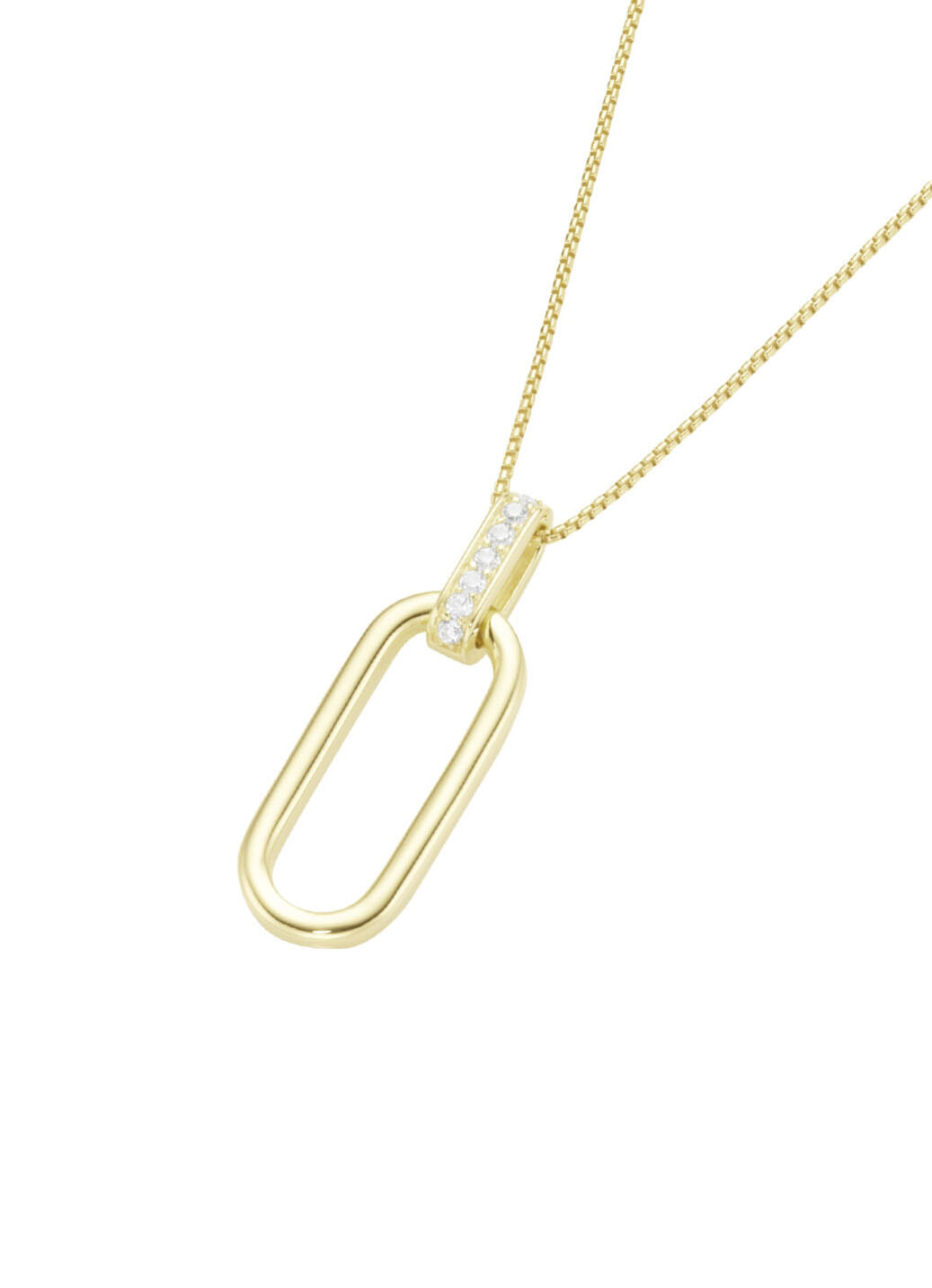Vergoldeter Anhänger mit Kette