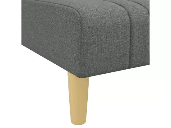 Chaise longue gris foncé tissu