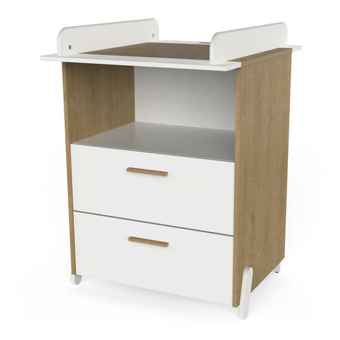 Commode à langer 2 tiroirs avec plan NAILI - CBA Meubles