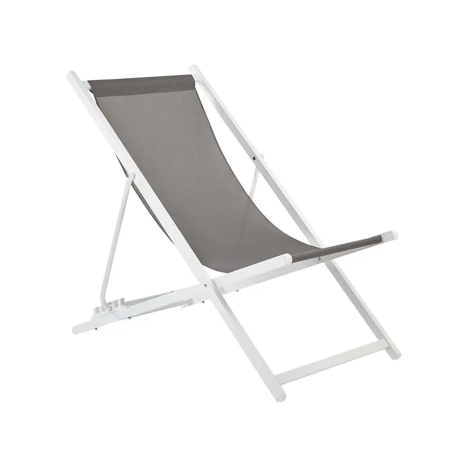 LOCRI II - Strandstoel - Grijs/Wit - Polyester