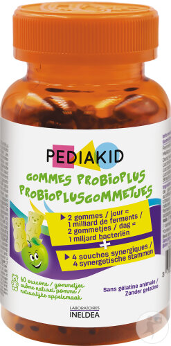 Pediakid Gommes Probioplus Goût Pomme 60 Pièces