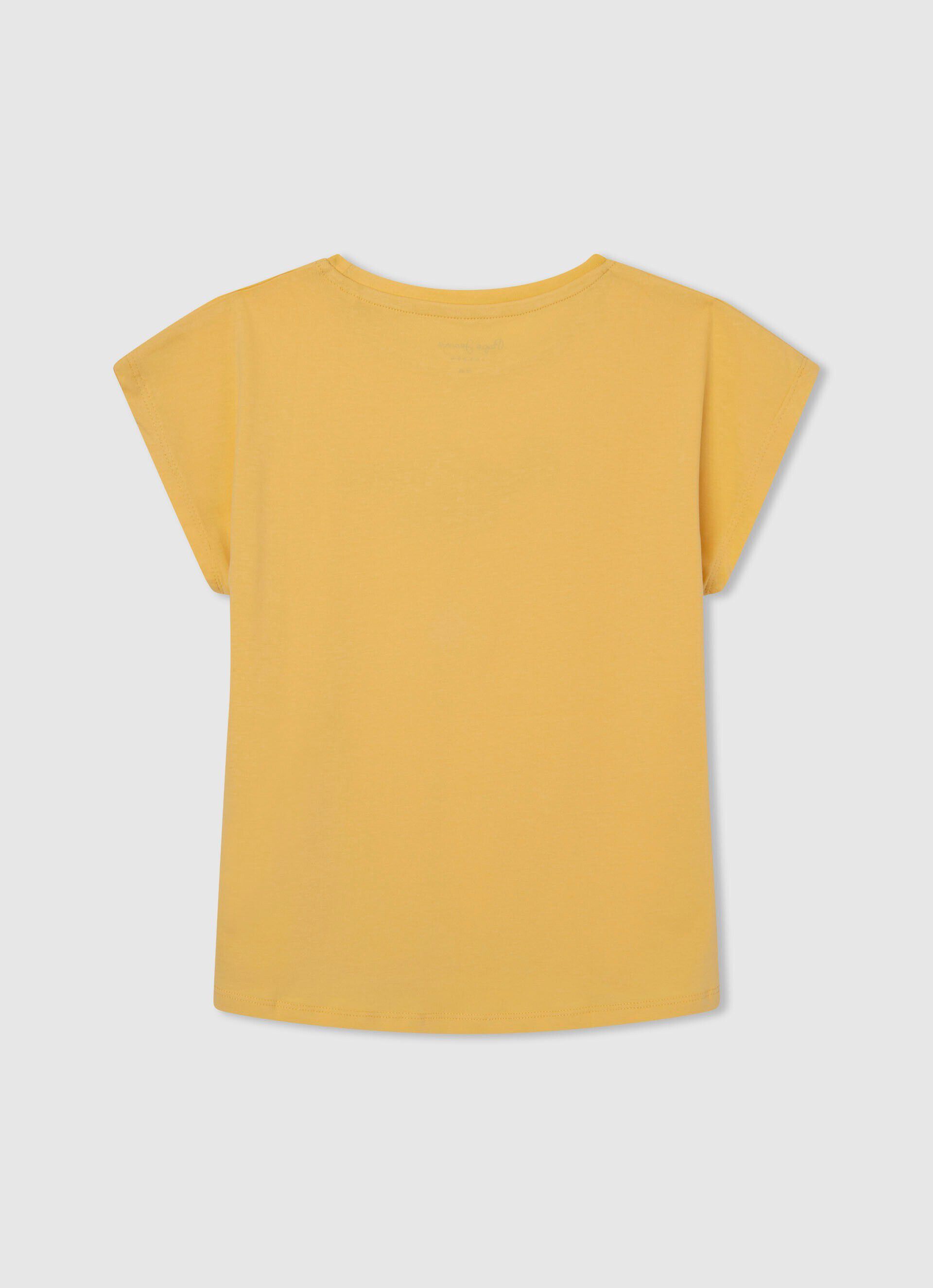 Camiseta de algodão com logo de strass - brilhante