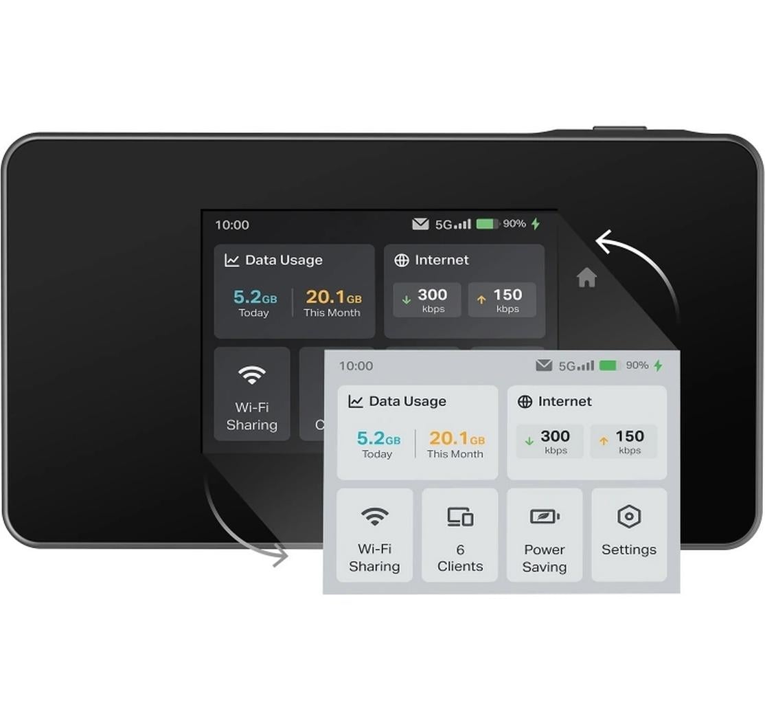 5G Router M8550<br>WLAN-Router Dual-band 2.4 GHz + 5 GHz oder 2.4 GHz + 6 GHz Schwarz