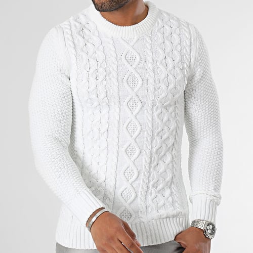 Lot De 2 Pulls Col Roulé Torsades 0250 0184 Noir Blanc