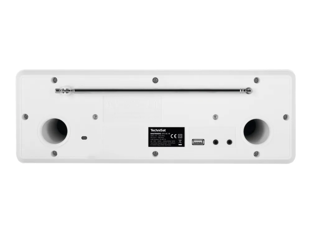 TechniSat DigitRadio 370 CD IR - Audiosystem - 2 x 5 Watt - hvid