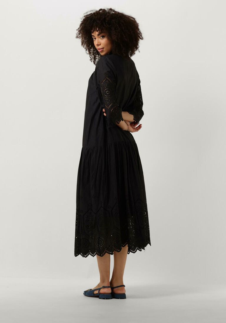 LOLLYS LAUNDRY zwarte lollys laundry maxi jurk timorll midi dress ss