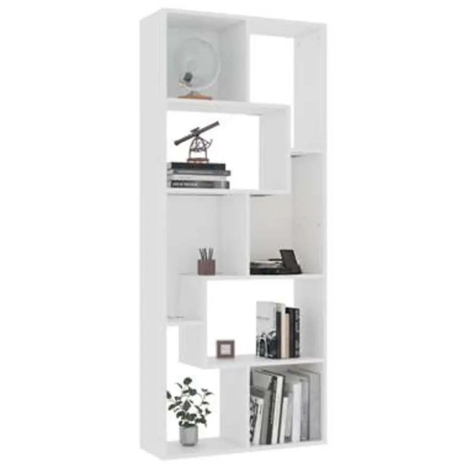 vidaXL - Boekenkast - Wit - Bewerkt hout