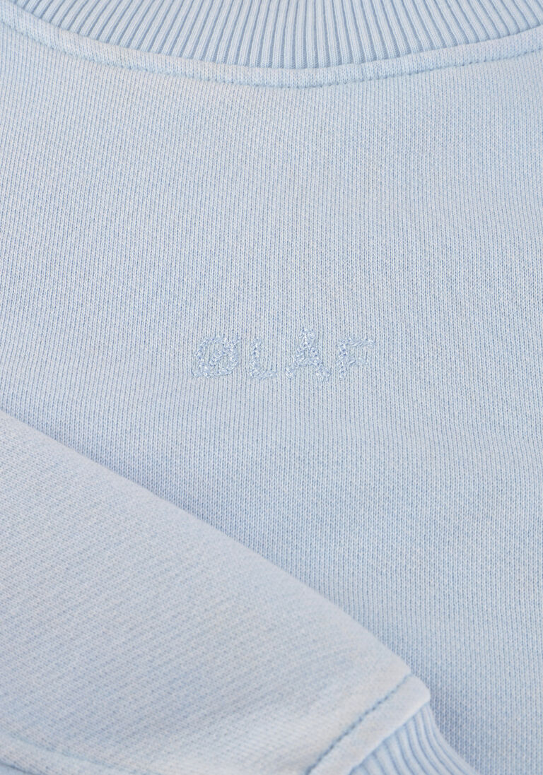 lichtblauwe olaf hussein sweater essential washed crewneck