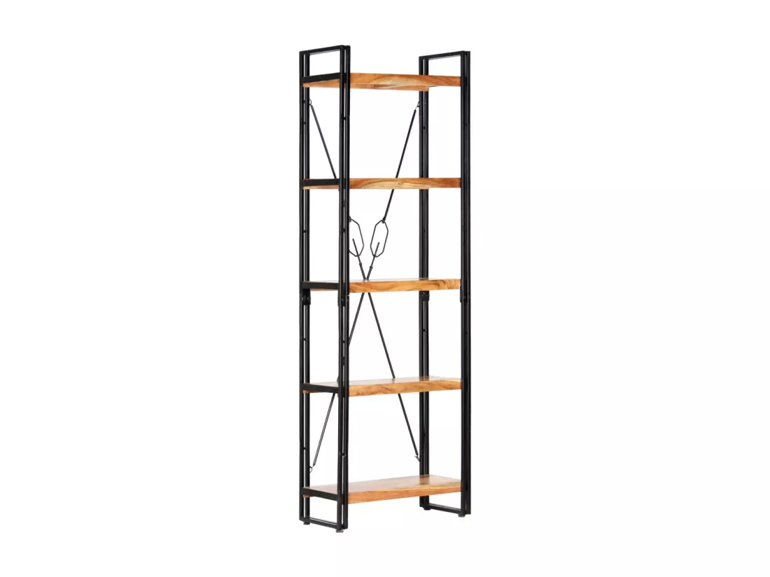 Bibliothèque à 5 niveaux 60x30x180 cm Bois d'acacia solide